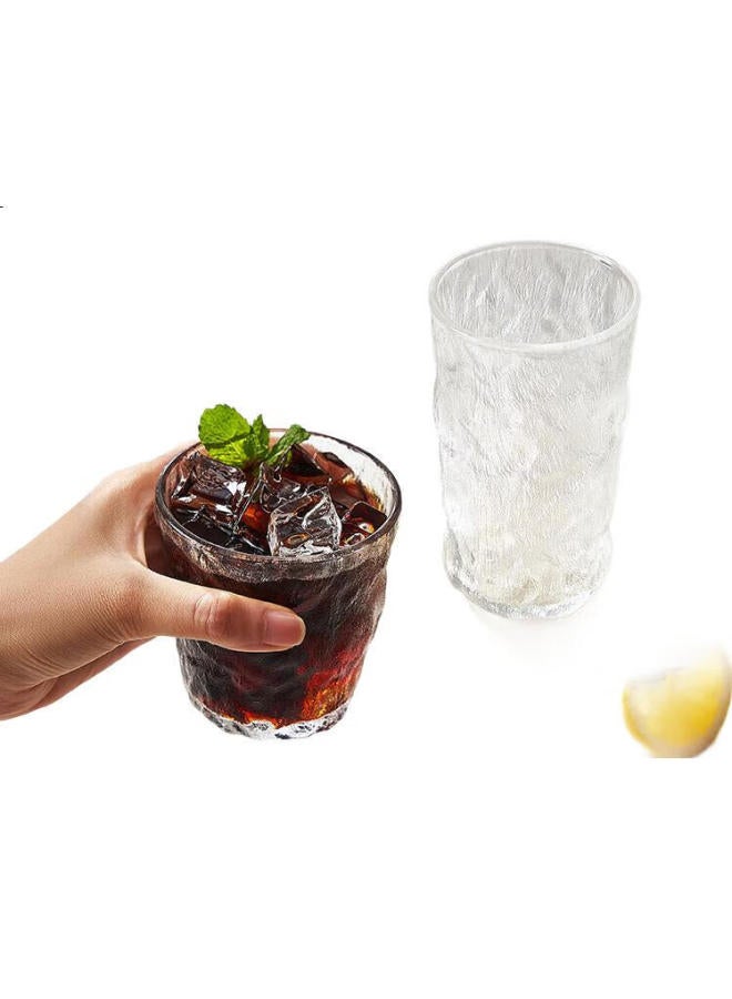 JD.com Jd Jingzao Thick Glacier Drinking Glass, Large Capacity Cup For Coffee, Beer, Milk, Tea, 380Ml, Set Of Two - Image 1