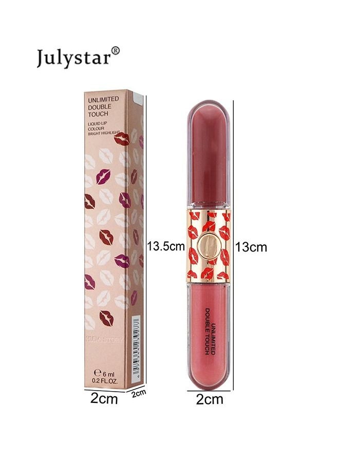 Double Head Matte Liquid Lipstick And Glitter Lip Gloss, 2 IN 1 24 Hour Long Lasting Red Matte Lipstick with Metallic Shimmer Sparkle Lipgloss for Women - pzsku/Z1F771D22146E542823C3Z/45/_/1687142038/ac01f973-d902-42d3-9dc6-fc013fe78f27