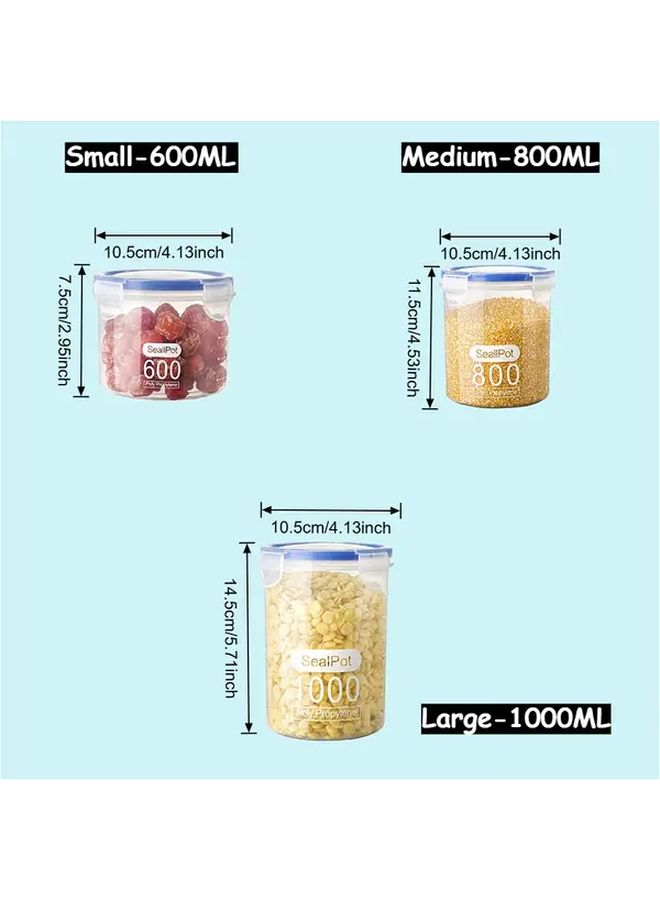 5PACK 27.05oz Airtight Leakproof Food Storage Jars Stackable Clear Containers Kitchen Camping Party - Image 2