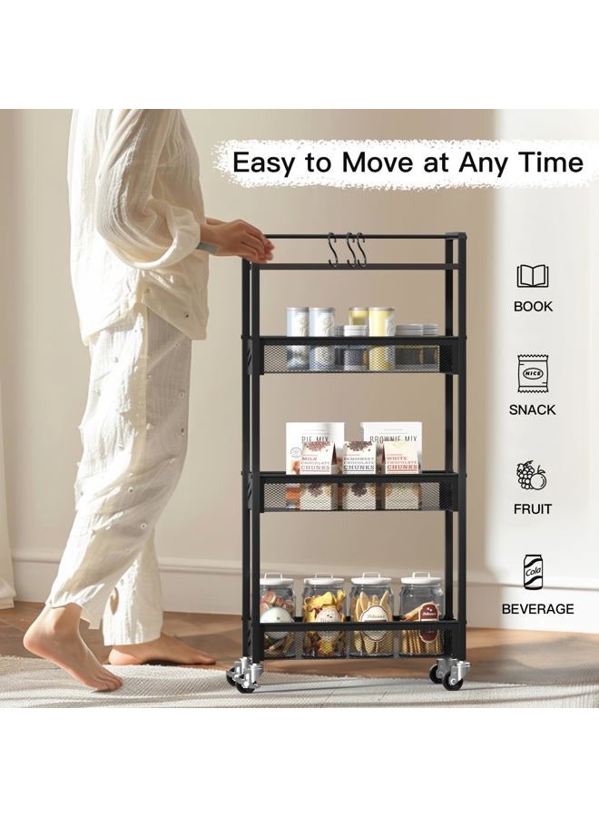 DGSANDGO Kitchen Storage Carts (Black) - Image 4