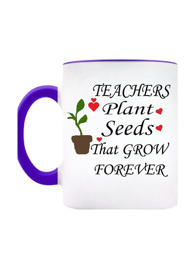 PRINTSHOP4ME Teachers Appreciation Coffee Mug Gifts For Teachers Day | World Teachers Day |Teachers Day Gifts (Two Tone Blue Mug)  - Image 1