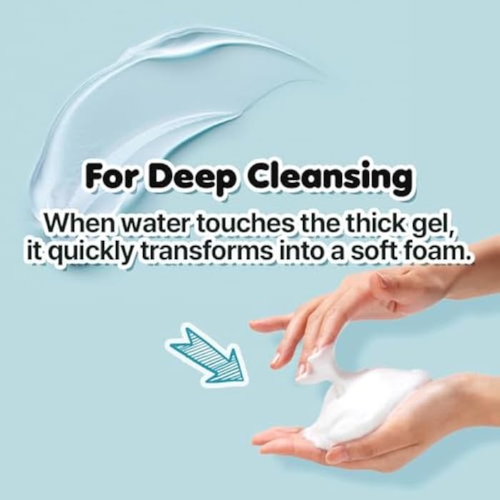 EUNYUL Daily Care Pure Gel Foam Cleanser 17.3 fl. Oz. pH 5.5 Gel with Pump type Large Size Face Wash - Image 4