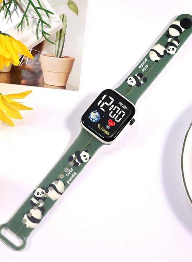 4 Pcs Kids' Cartoon Anime Printed Square Water Resistant Silicone Digital Watch