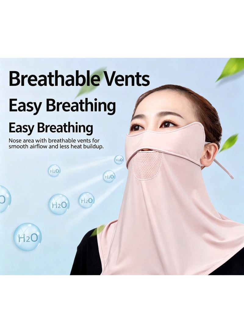 Kiffiyeh Generic Unisex Full Face and Neck Sun Protection Mask UPF 50+ Breathable Ice Silk Cooling Cover - Image 4