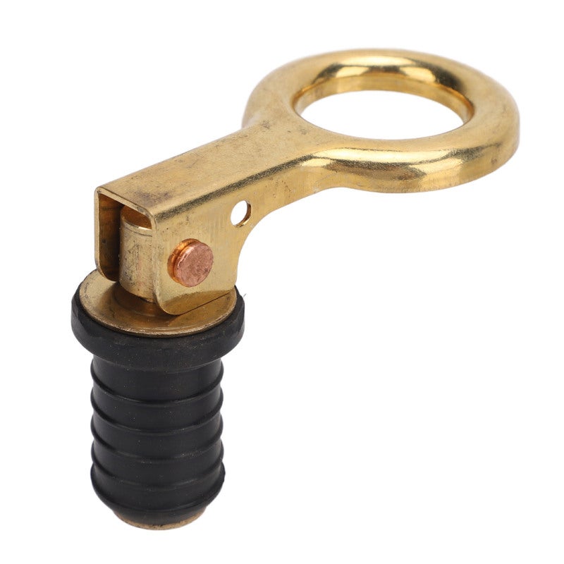 Boat Drain Plug: 0.6Inch Brass and Rubber Construction - Convenient Thread Style Adjustable Twist Design for Marine Yachts Livewell Bilge Transom - Image 2