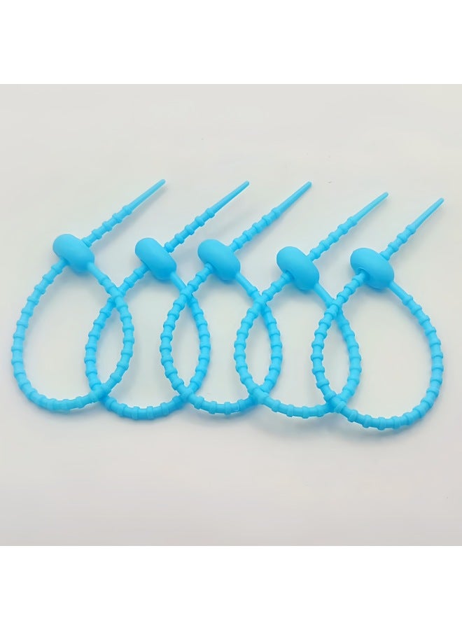 إسكدنيا ربطة عنق على شكل شرغوف، مشبك حي، ربطة عنق ناعمة، سلسلة مفاتيح، حقيبة مجوهرات، حبل دمية، إكسسوارات تزيين - اللون: أزرق سماوي 26 سم - Image 1