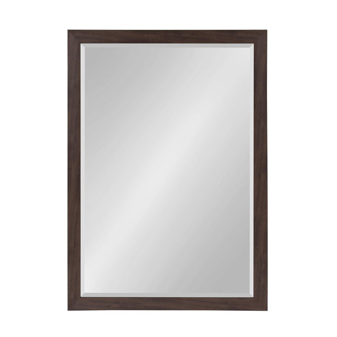 BEATRICE FRAMED DECORATIVE RECTANGLE WALL MIRROR 27X39 WALNUT BROWN