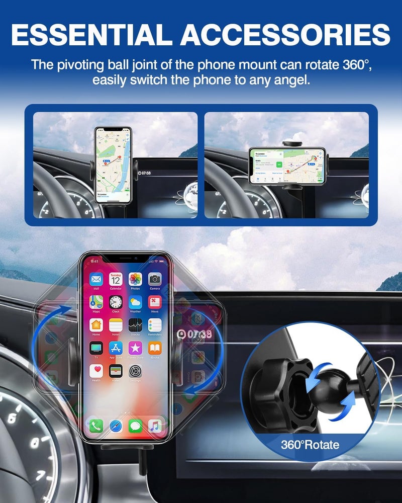 Autorder Custom Fit for Car Phone Holder 2019-2022 Mercedes-Benz C-Class GLC/2021 2022 V-Class Accessories Phone Mount 10.25" Screen Cell Phone Automobile Cradles Hands-Free 360 Degree Rotation - Image 4