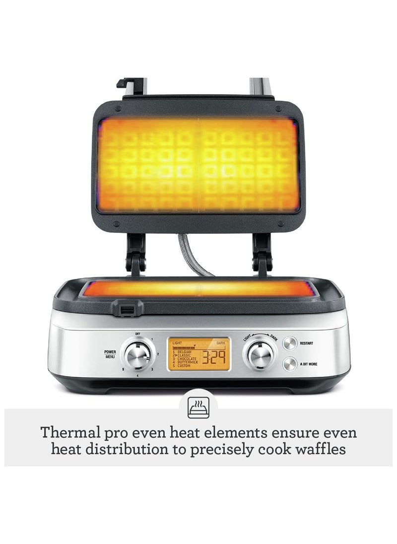 Sage - Sage - the Smart Waffle Pro Belgian Waflle Maker with Non Stick Surface & 12 Browning Settings- UAE Version, 2 Year Manufacturer Warranty - Image 1
