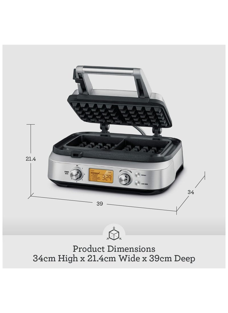 Sage - Sage - the Smart Waffle Pro Belgian Waflle Maker with Non Stick Surface & 12 Browning Settings- UAE Version, 2 Year Manufacturer Warranty - Image 1