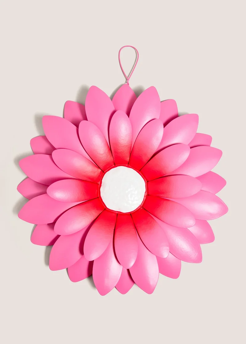 Matalan Pink Metal Flower Garden Decoration