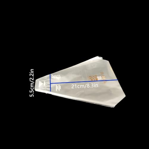 Honkenda Plastic Sandwich Bags Packaging Container Clear Triangle Bakery Wrappers for SandwichesEasy to Tear 100 Pack - Image 3