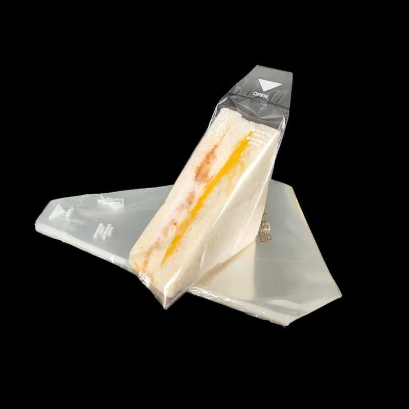 Honkenda Plastic Sandwich Bags Packaging Container Clear Triangle Bakery Wrappers for SandwichesEasy to Tear 100 Pack - Image 2