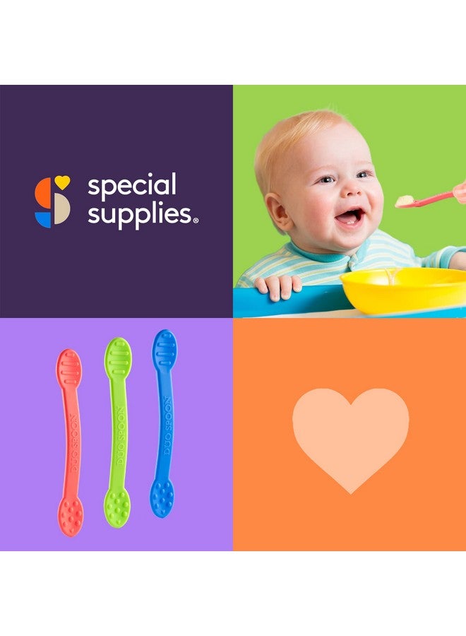 Special Supplies Special Supplies Duo Spoon Oral Motor Therapy Tools, 3 Pack, Textured Stimulation and Sensory Input Treatment for Babies, Toddlers or Kids, BPA Free Silicone with Flexible, Easy Handle  - Image 4