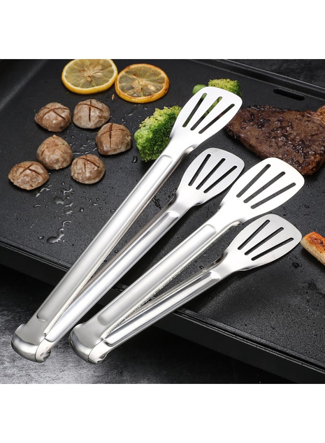 Clip Stainless Steel Food Clip Kitchen 304 Bread Clip Cake Clip Barbecue Clip Commercial Special Cooked Food Clip-Color:304 Three-line Food Clip 12inch ( 28cm )  - Image 4