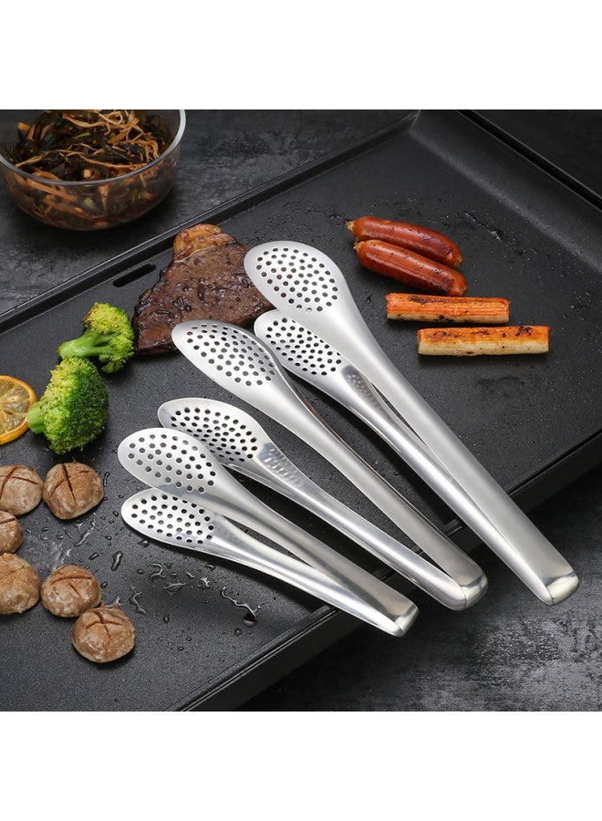 Clip Stainless Steel Food Clip Kitchen 304 Bread Clip Cake Clip Barbecue Clip Commercial Special Cooked Food Clip-Color:304 Three-line Food Clip 12inch ( 28cm )  - Image 5