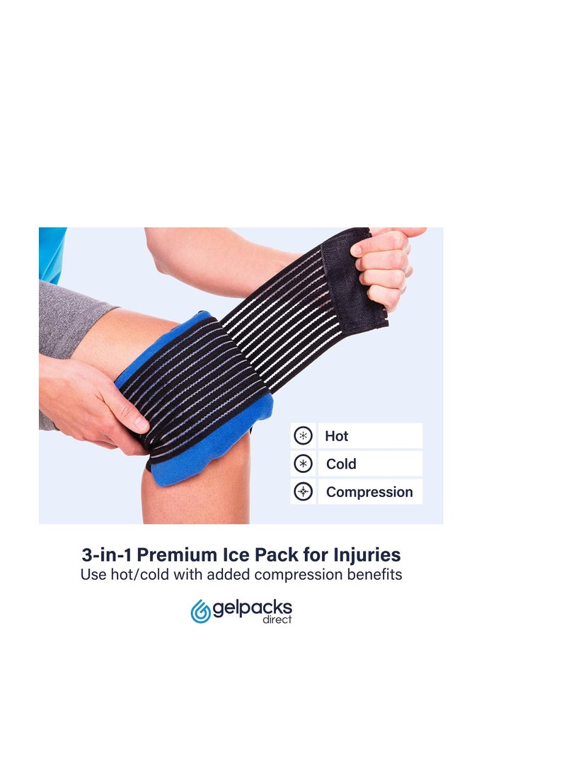SYOSI 3in1 Gel Ice Pack for Sports Injuries, Reusable Hot and Cold Gel Ice Packs for Injuries, Flexible Hot Cold Packs for Muscle Pain, Sciatica Pain Relief - All Body, Multi-purpose (Gelpacks Direct)  - Image 2