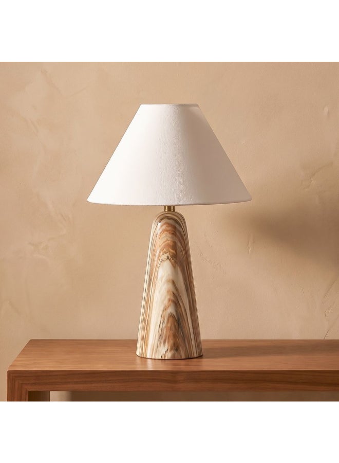 DANUBE HOME Rosso Marble Table Lamp - Brown - 47cm - Image 1