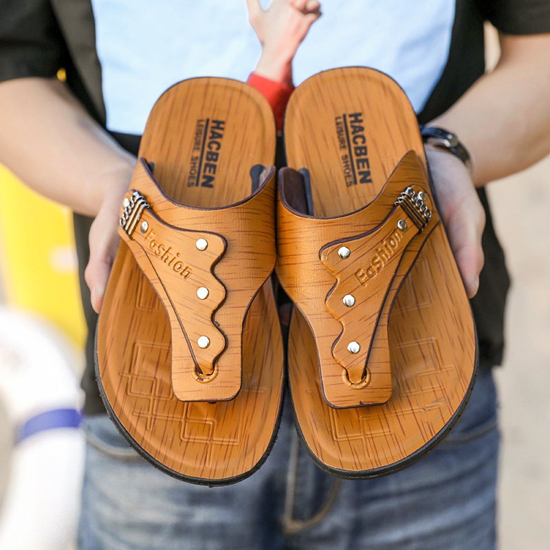 Slippers For Men Summer Stock 2024 Fashion Outdoor Leisure Style Home Stall Sandals Men'S Shoes New Style - Image 2