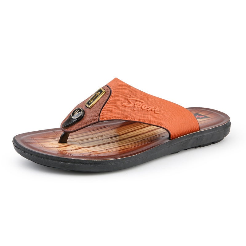 Slippers For Men Summer Stock 2024 Fashion Outdoor Leisure Style Home Stall Sandals Men'S Shoes New Style - Image 1