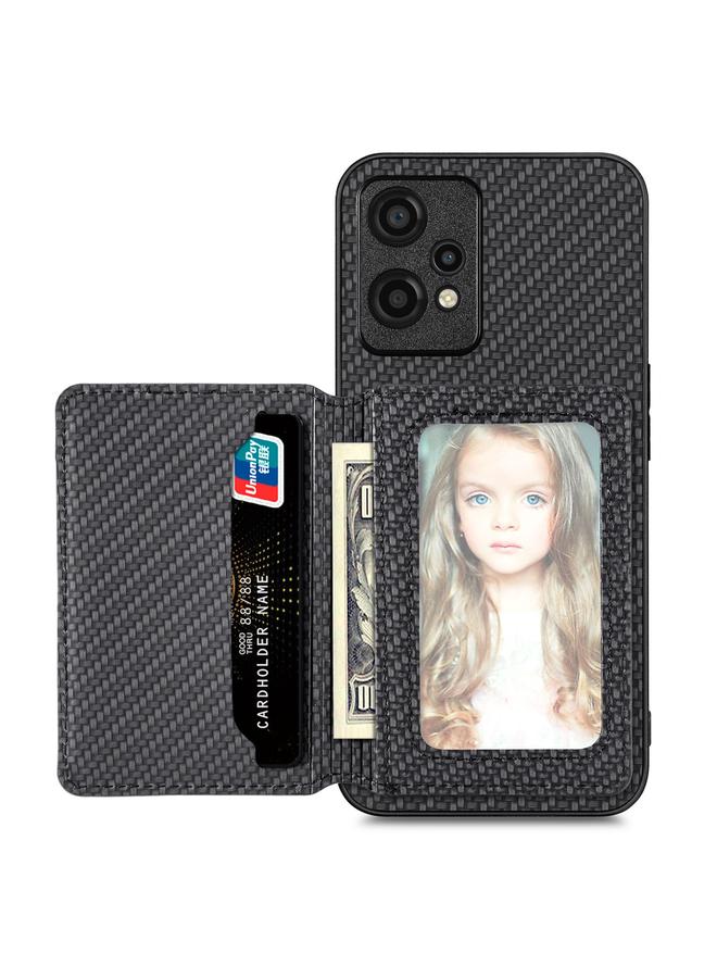 اس-توب جراب هاتف Oneplus Nord CE2 Lite 5G مصنوع من ألياف الكربون وحقيبة بطاقات مغناطيسية - Image 2