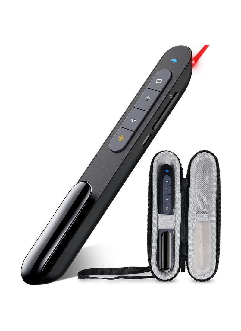 DinoFire DinoFire Presentation Clicker with Case, Wireless Presenter Remote Powerpoint Clicker Storage Proective Bag  - Image 1