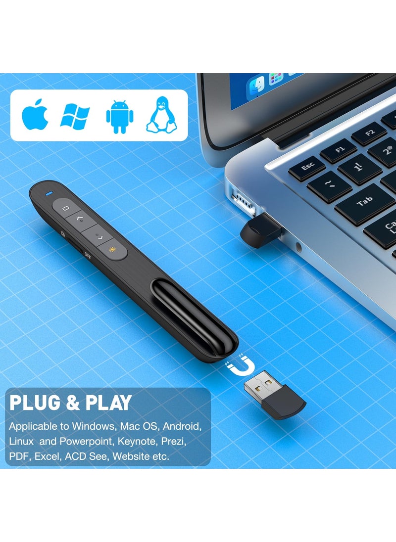 DinoFire DinoFire Presentation Clicker with Case, Wireless Presenter Remote Powerpoint Clicker Storage Proective Bag  - Image 3