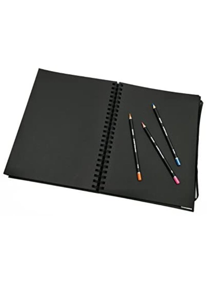 ديروينت - دفتر رسم سلك A4 أسود ٤٠ صفحة - Image 2