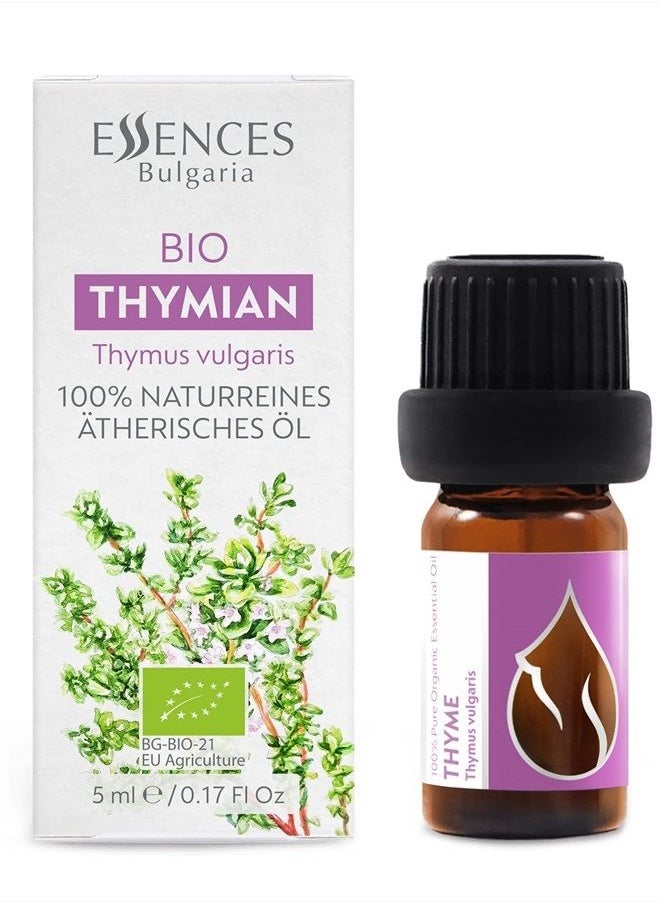 Essences Bulgaria Organic Thyme Essential Oil 1/6 Fl Oz | 5ml | Thymus vulgaris | 100% Pure and Natural | Undiluted | Therapeutic Grade | Family Owned Farm | Steam-Distilled | Non-GMO | Vegan  - Image 2