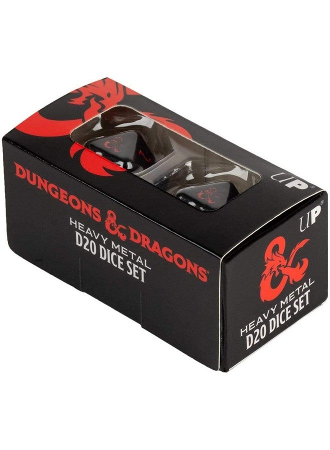Ultra Pro Ultra PRO Dungeons & Dragons Ampersand Heavy Metal D20 Dice Set (2 Pieces) - Great for RPG, DND, MTG as Gamer Dice or Board Gaming Dice  - Image 4