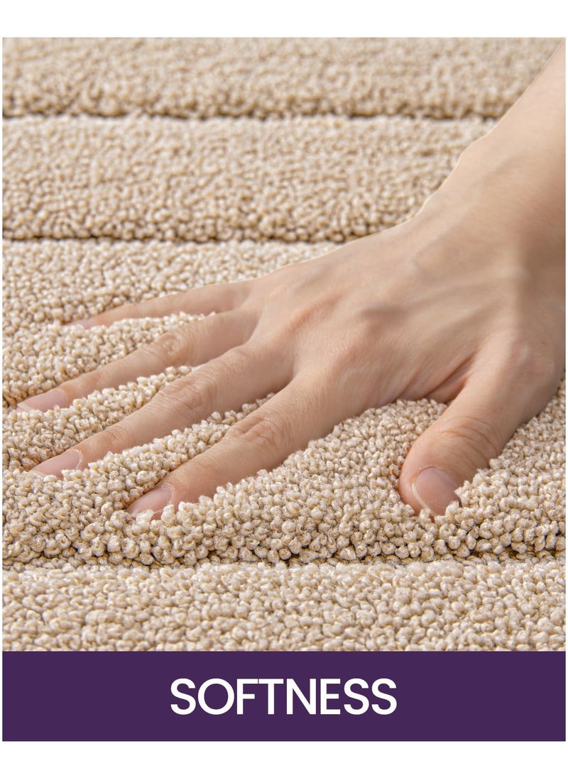 Generic Bathroom Rug Mat, Extra Soft Absorbent Premium Bath Rug, Non-Slip Comfortable Bath Mat, Carpet for Tub, Shower, Bath Room, Machine Washable, 16"x24", Khaki  - Image 1