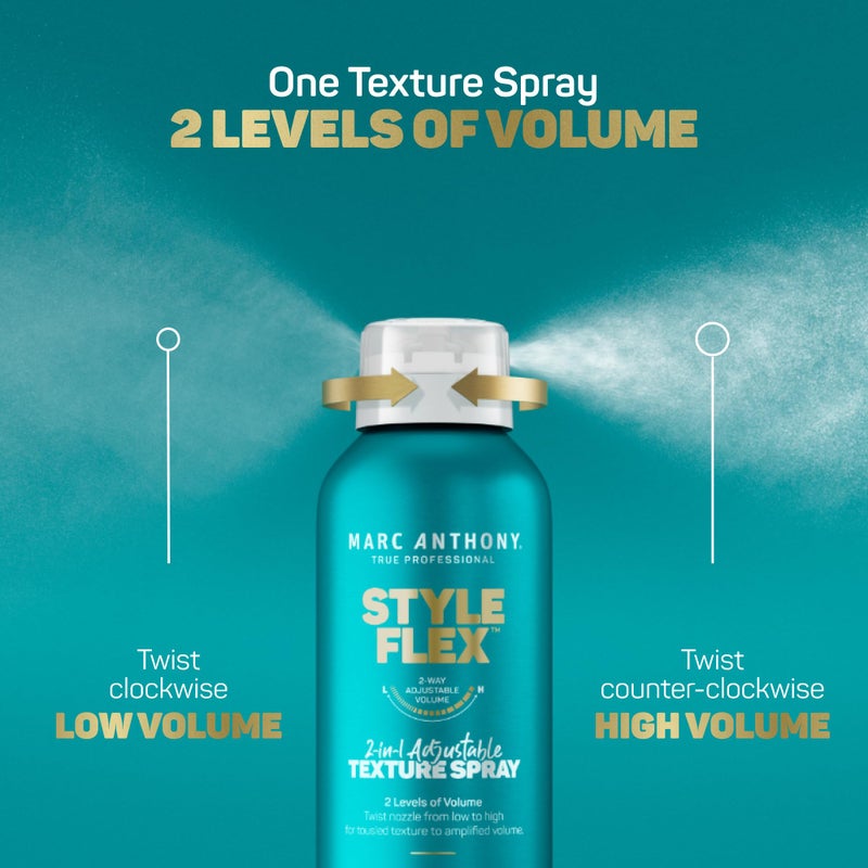 MARC ANTHONY بخاخ شعر مارك أنطوني بتقنية الملمس للنساء والرجال، بخاخ تصفيف مرن 2 في 1 بتقنية قابلة للتعديل - بخاخ تصفيف من خفيف إلى قوي لتصفيف الشعر الناعم والمحدد والكثيف والممتلئ، 7 أونصة - Image 2