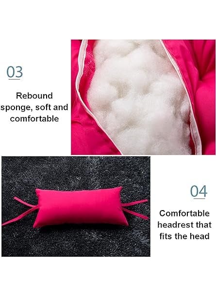 ANAND INDIA GROUPS ANAND INDIA GROUPS Round Cushion for Swing Chair for Outdoor Indoor Hammock Balcony Garden Patio Swing Hammock ChairPink  - Image 4