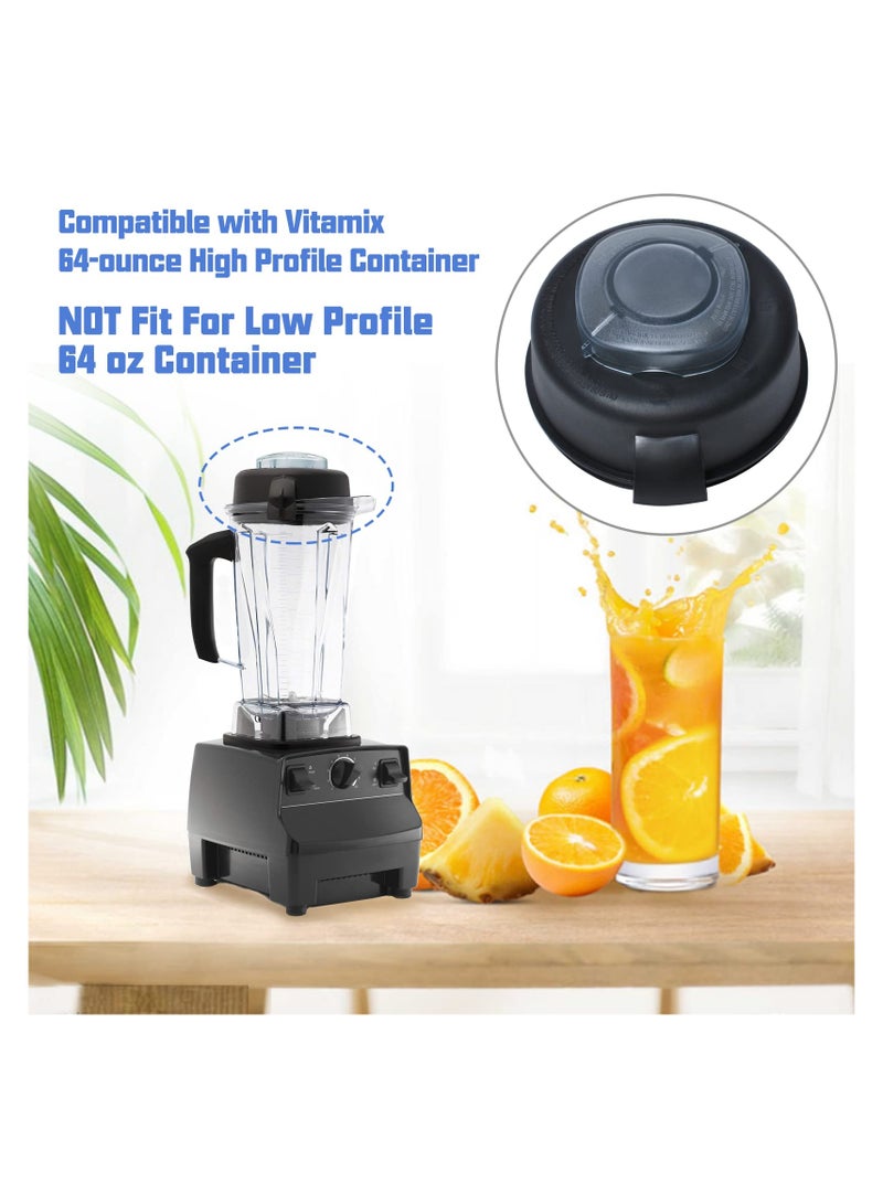 SYOSI 2-Part Lid and Plug For Compatible with Vita-mix 64-Ounce High Profile Container Blender Replacement Parts, Vita-mix 64 oz Blender Accessories, Fit High File Containers (64-Ounce High Profile) - Image 3