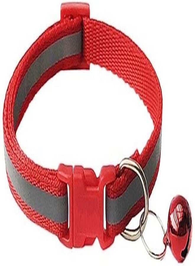 Litvibes Cat Collars Breakaway with Bell & Reflective Design,Kitten & Small Dogs Soft Adjustable,Safe,Solid & Protection for Cats & Puppies,Cute Kitty Neckband with Reflective Design - Watermelon RED - Image 1