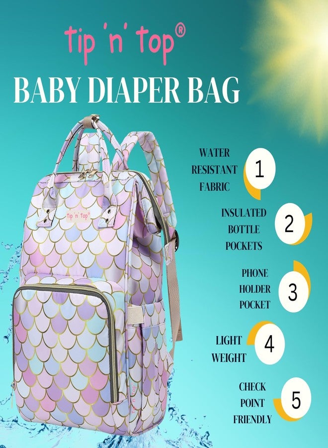 Tip 'n' Top Premium Stylish Trending Diaper Backpack for Newborns Diaper Bag Travelling Diaper Organiser Backpack for Moms (Rainbow Printed) - Image 3