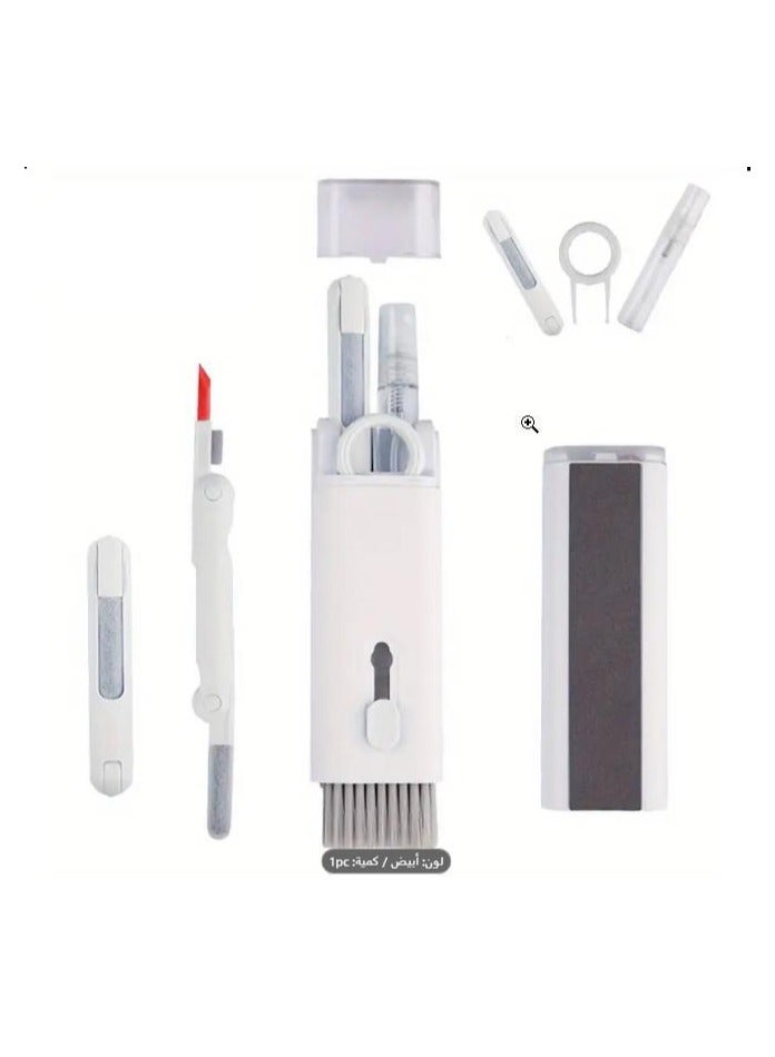 تشاين مجموعة تنظيف الكيبورد 7 في 1 من ويزكيز، اداة تنظيف الكترونية متعددة الوظائف للكمبيوتر والشاشة والجوال وسماعات الاذن - Image 1