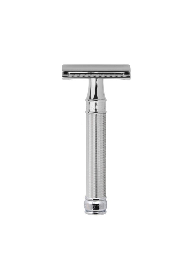 Edwin Jagger Double Edge Safety Razor With Long Handle Blue Barley - Image 2