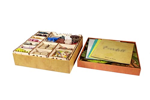 The Broken Token Everdell Board Game Compatible Box Organizer Wood Storage Box with Multiple Adjustable Trays for Tokens Coins and Cards Wooden Game Organizer - Image 5