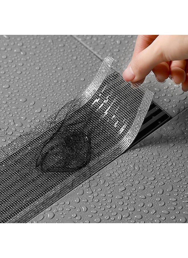 Generic Drain Strainer Showers Hair Catcher 70 Mm X 5 M Bathroom Floor Drain Sticker Shower Drain Hair Catcher Drain Strainer Sticker With Plastic Spatula For Kitchen Bathroom Bathtub Balcony  - Image 2