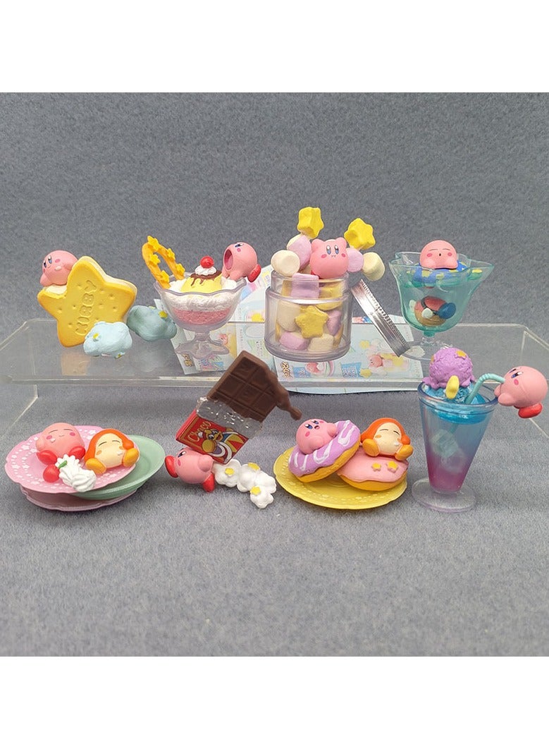 عام مجموعة من 8 قطع من حلوى عشاء الشاي المساء من Kirby of the Stars، وهي كريم باطن صغيرات يمكن صنعها بنفسك (DIY). وتشمل هذه المجموعة لوازم غذائية وديكورات للتلعب بها، وتستخدم كديكورات للغرفة أو كزينة للسيارة. - Image 2