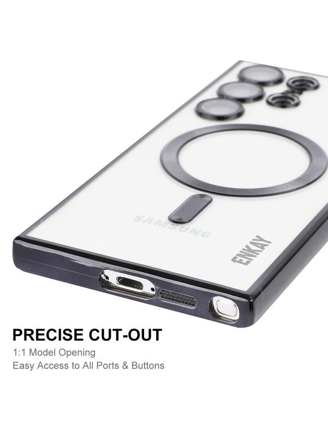 ENKAY Case For Samsung Galaxy S23 Ultra 5G Electroplated MagSafe Shockproof TPU Phone Case with Lens Film - Image 5