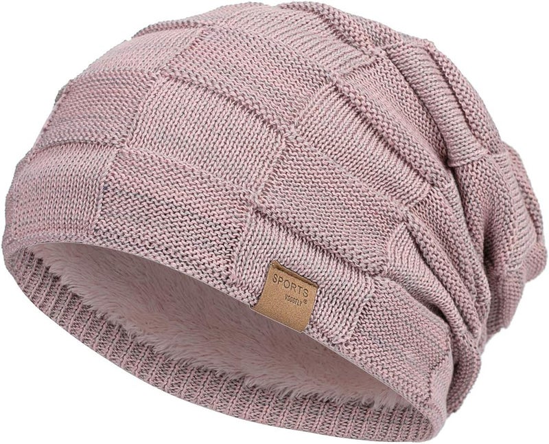 Vgogfly Slouchy Beanie for Men Winter Hats for Guys Cool Beanies Mens Lined Knit Warm Thick Skully Stocking Binie Hat - Image 1