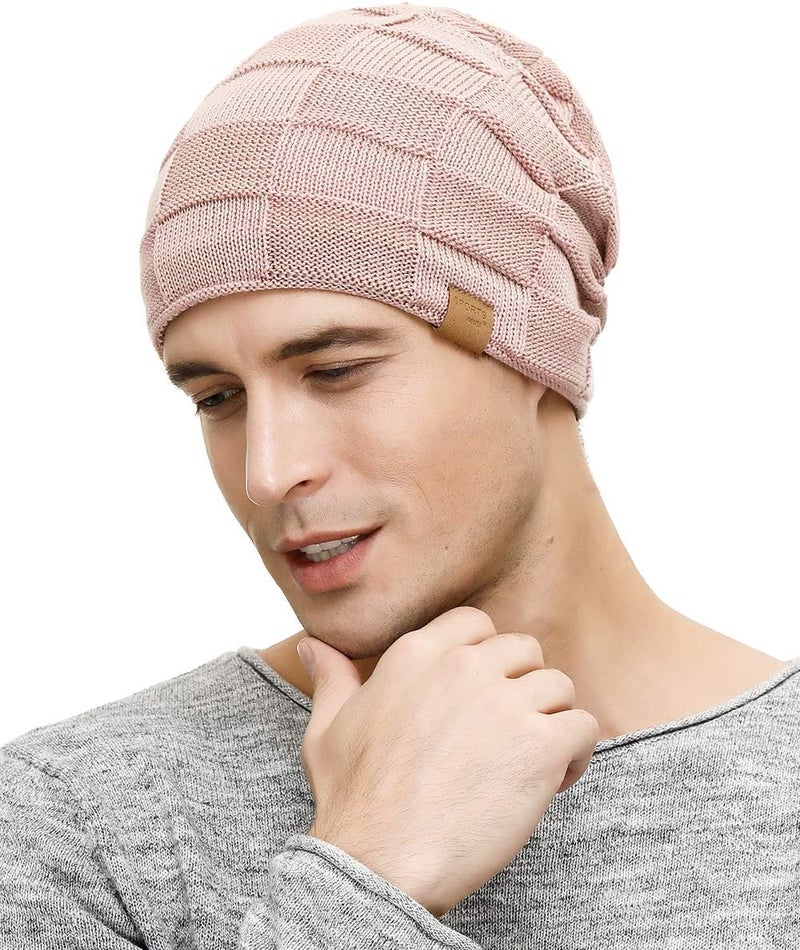 Vgogfly Slouchy Beanie for Men Winter Hats for Guys Cool Beanies Mens Lined Knit Warm Thick Skully Stocking Binie Hat - Image 4