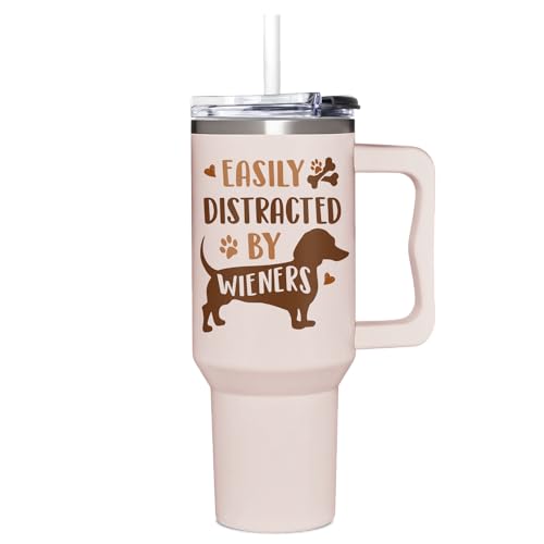 AT2Z GLOBAL Dachshund Gifts For Women, Dog Lovers - Mothers Day Gifts From Dogs - Birthday Gift For Dackel Owners - Christmas Gift for Dachshund Mom - Wiener Dogs 40oz Tumbler With Handle & Straw - Image 1