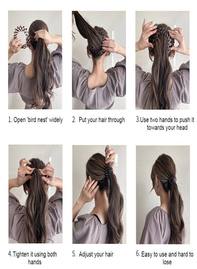 Cerrito Bird Nest Magic Hair Clip, Hair Accessories for Women,Hair Ties Bun Maker Scrunchies for Thick Thin Hair,Hair Clips for Women,Ponytail Holders, 2 pcs - Image 2