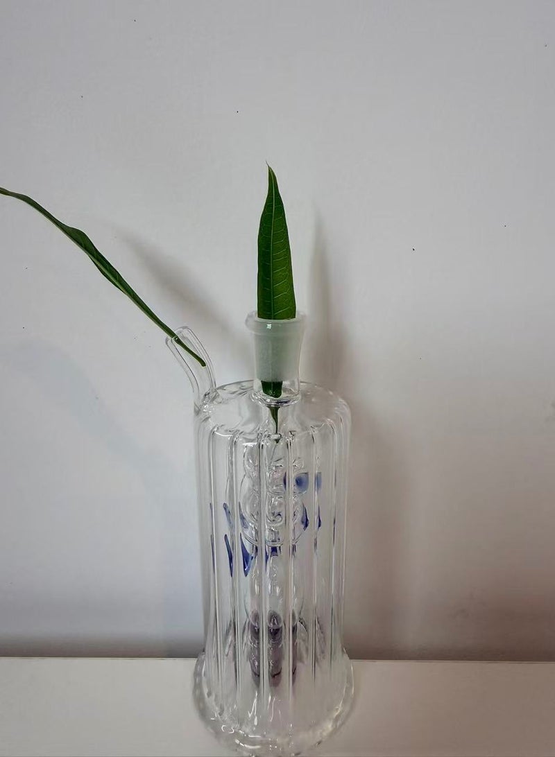 Glass plant vase, home decoration green plant vase