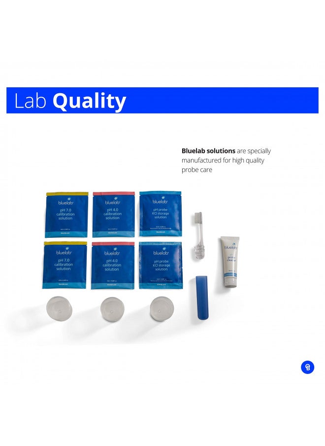 bluelab Bluelab CAREKITPH pH Probe Care Kit with Calibration Supplies, Storage Solution, and Brush, Used for Pen, Meter, Monitor, Controller and Tools for Hydroponic System and Indoor Plant Grow, Clear  - Image 3