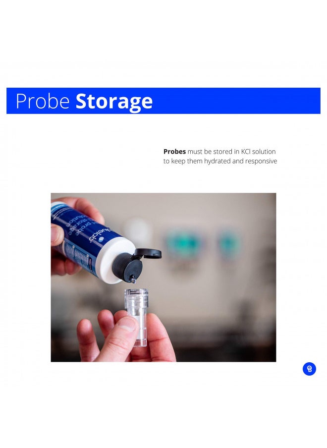 bluelab Bluelab CAREKITPH pH Probe Care Kit with Calibration Supplies, Storage Solution, and Brush, Used for Pen, Meter, Monitor, Controller and Tools for Hydroponic System and Indoor Plant Grow, Clear  - Image 2