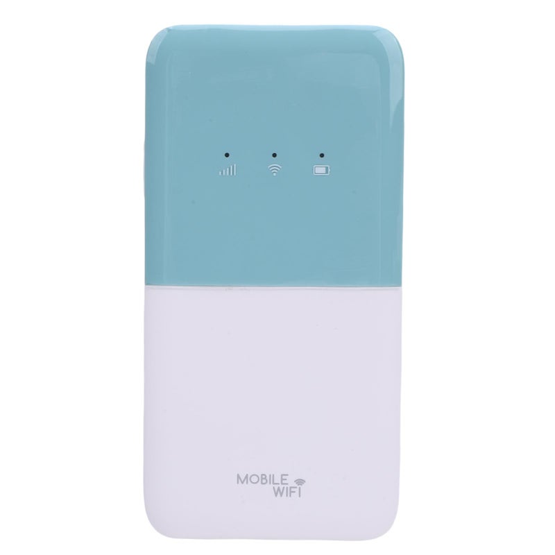 نقاط الوصول المحمولة 4G LTE بسرعة عالية 300 ميجابت في الثانية - راوتر واي فاي محمول للجوال يدعم 10 أجهزة متصلة للسفر - أبيض أخضر - Image 2